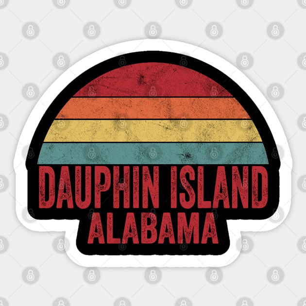 Vintage Dauphin Island Alabama Sticker by ChadPill